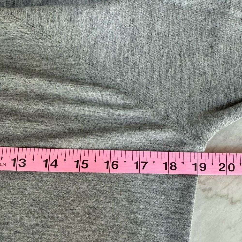Athleta Sweatshirt Dress Criss Cross Hem Heather Gray Long Sleeve Knit Casual S - Picture 9 of 10